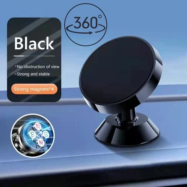 Universal Magnetic Phone Mount for Car and Home, Dashboard and Vent Clip with Adhesive Sticker for Versatile Use