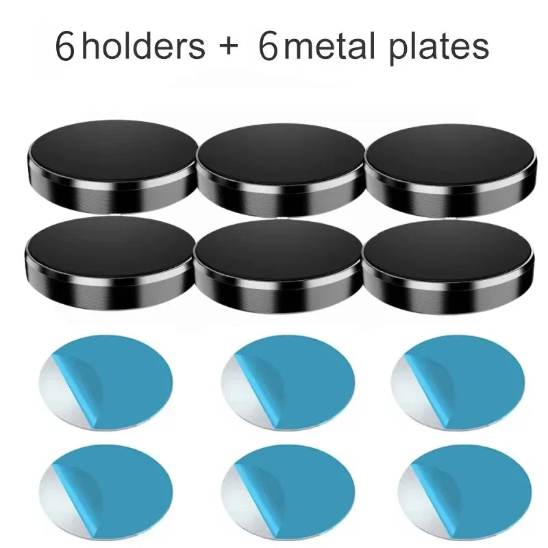 Universal Magnetic Phone Mount for Car and Home, Dashboard and Vent Clip with Adhesive Sticker for Versatile Use