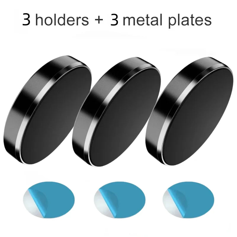 Universal Magnetic Phone Mount for Car and Home, Dashboard and Vent Clip with Adhesive Sticker for Versatile Use