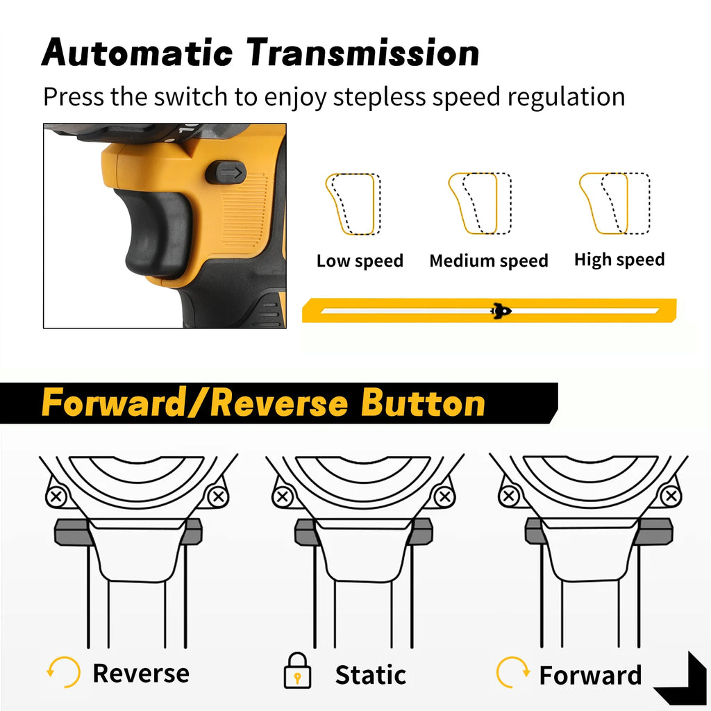 DCD796 20V Brushless Cordless Drill with Ergonomic Design, 14+1 Position Clutch for Precision in Woodworking and DIY Projects