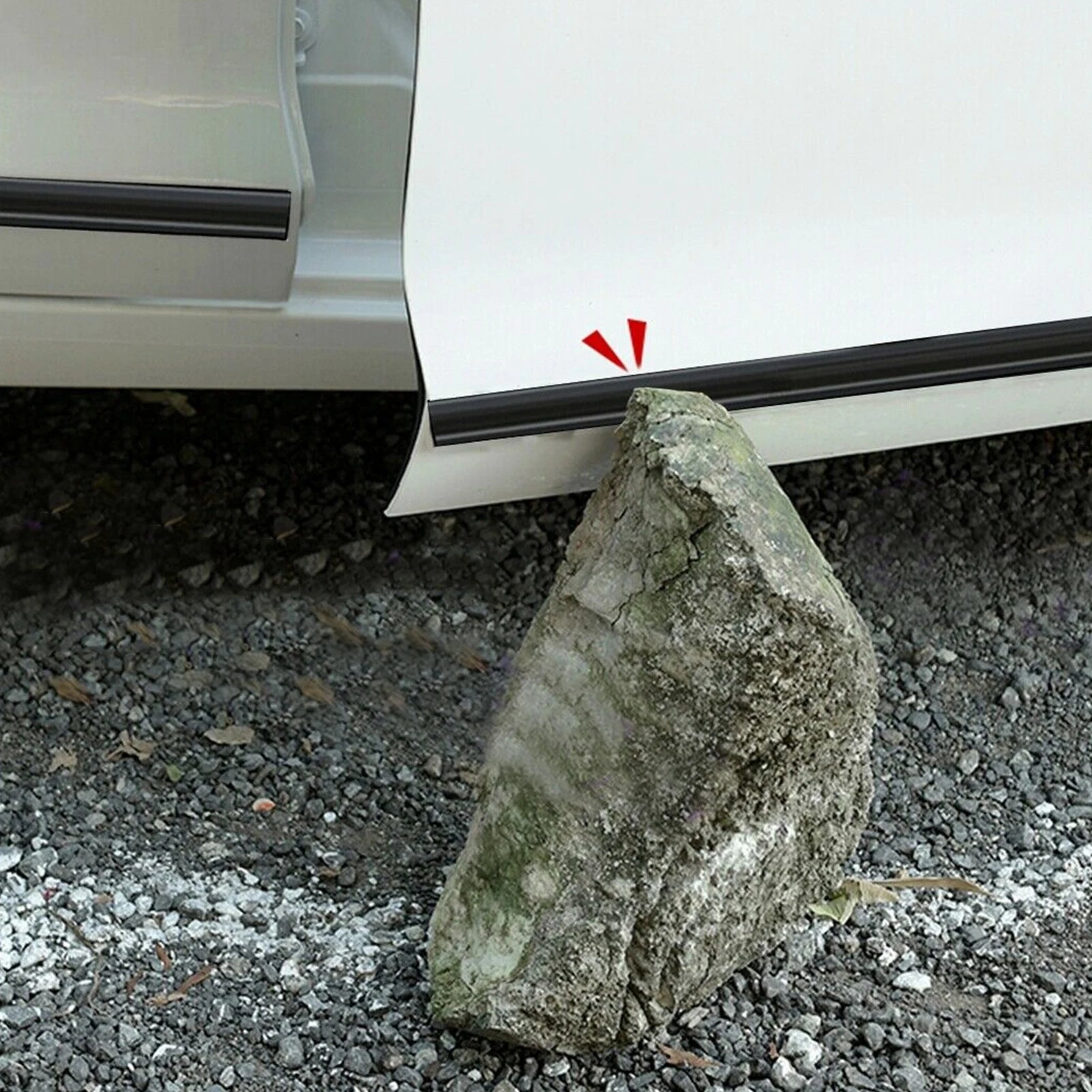 New 4PCS Body Side Trim Waterproof Bright Black  Door Protector Auto Modification Exterior Belt Body Side Molding Door Belt