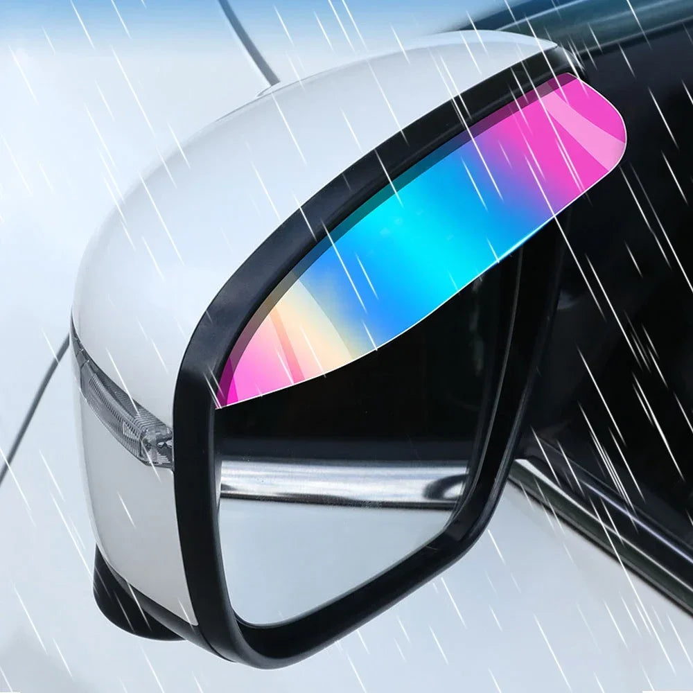 Self-Adhesive Mirror Eyebrow Trim, 2Pcs Carbon Fiber Look Visors for Stylish Car Upgrade