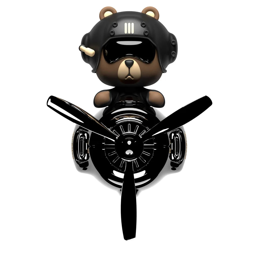 New Nodding BOBO Bear Airplane Car Vent Clip rotational diffusion Aroma Diffuser Creative car Fragrance Ornament Accessories