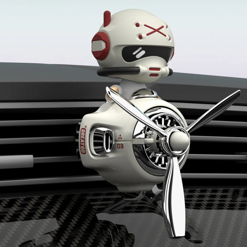 New Nodding BOBO Bear Airplane Car Vent Clip rotational diffusion Aroma Diffuser Creative car Fragrance Ornament Accessories