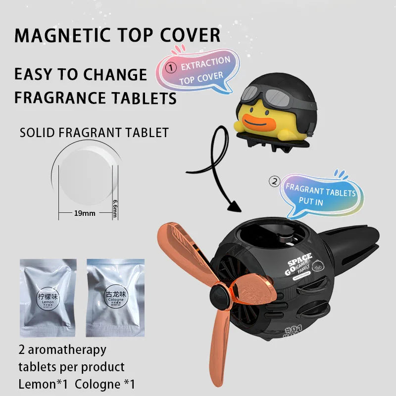 New cartoon car air outlet aromatherapy machine car interior with decorative fragrance ornaments (give two fragrant tablets)