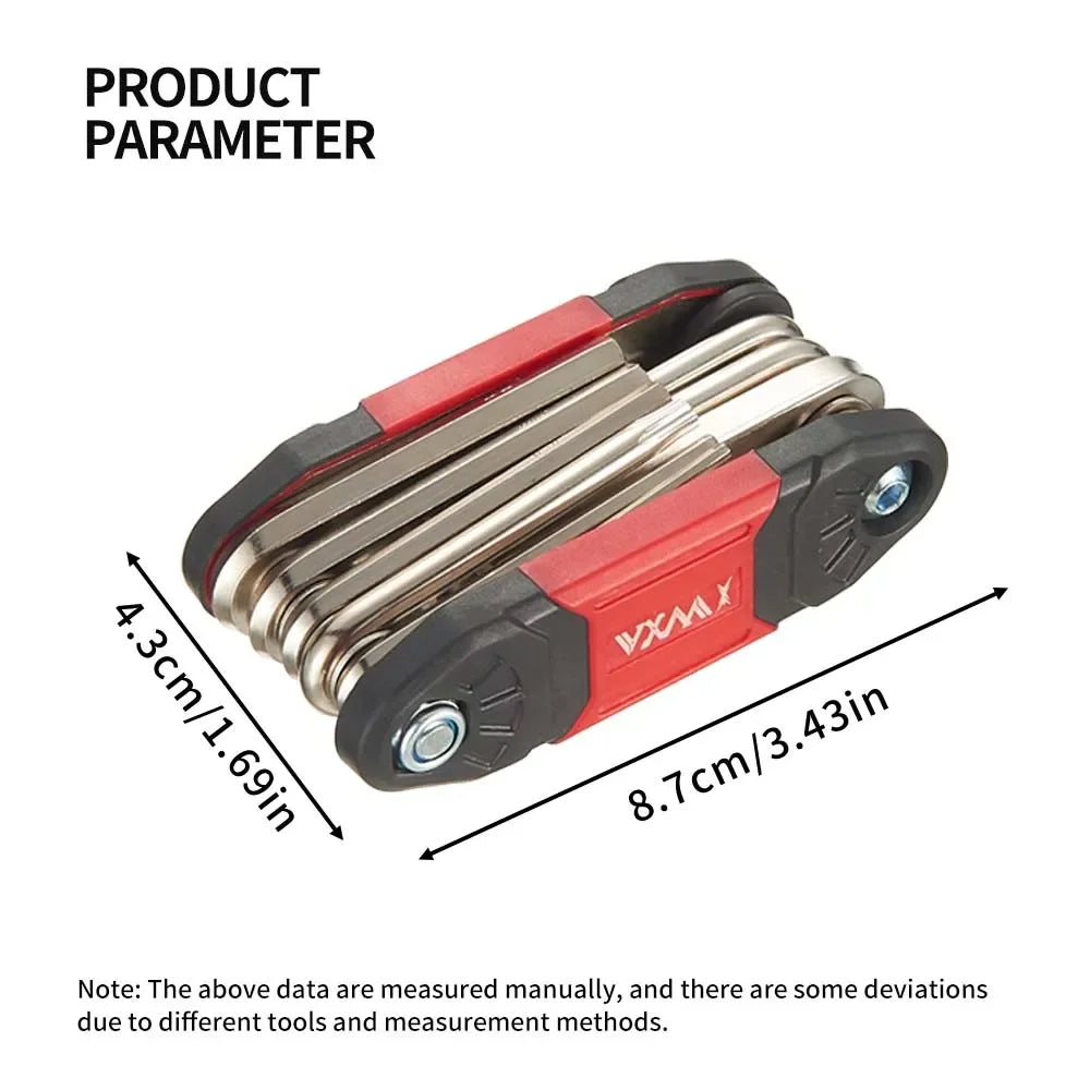 Compact Bike Multitool with Chain Tool, Portable 16-in-1 Repair Kit for On-the-Go Cycling and Emergency Fixes