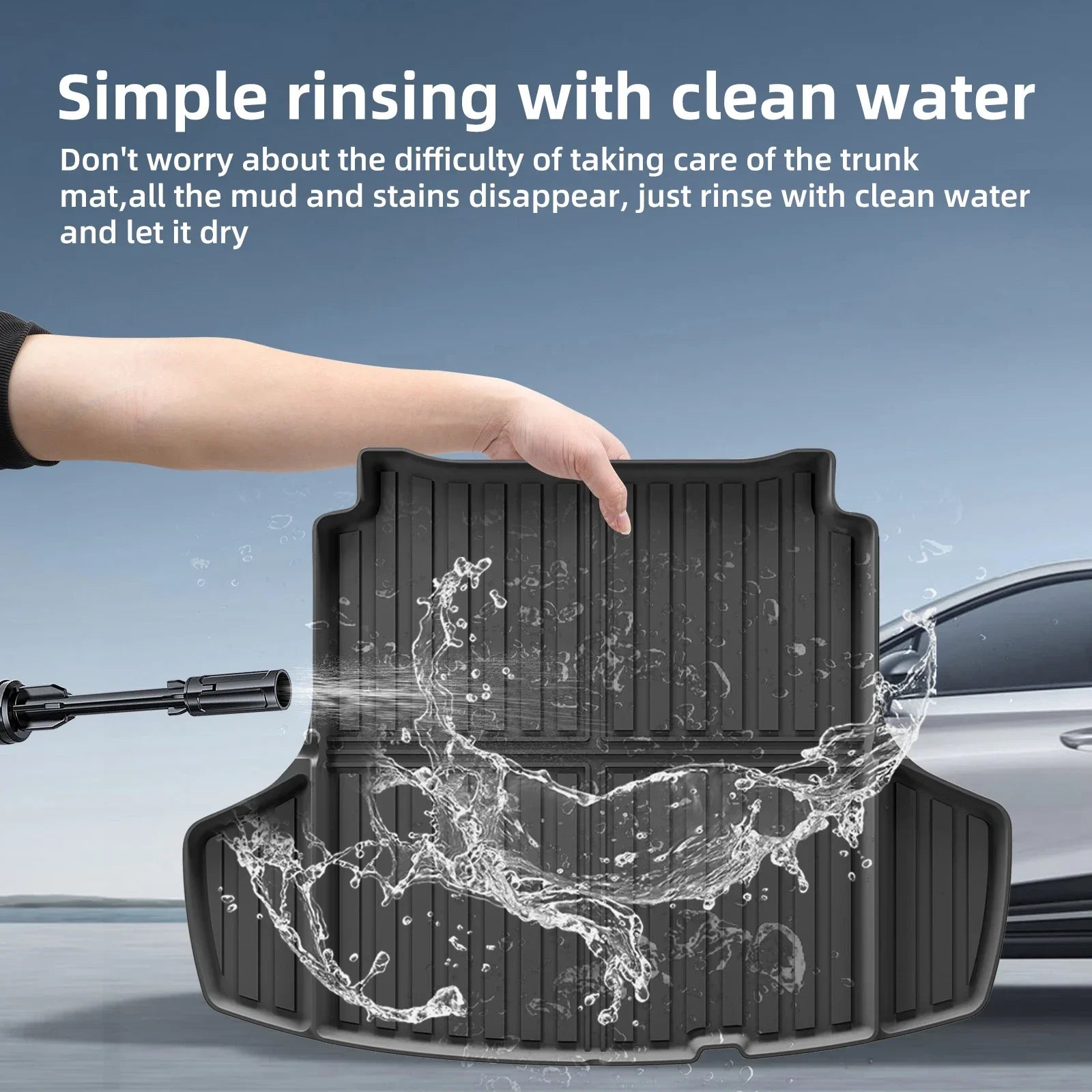 3D Trunk Mat for Hyundai Sonata N-Line 2024+, Custom-Fit TPE Cargo Liner for Full Protection