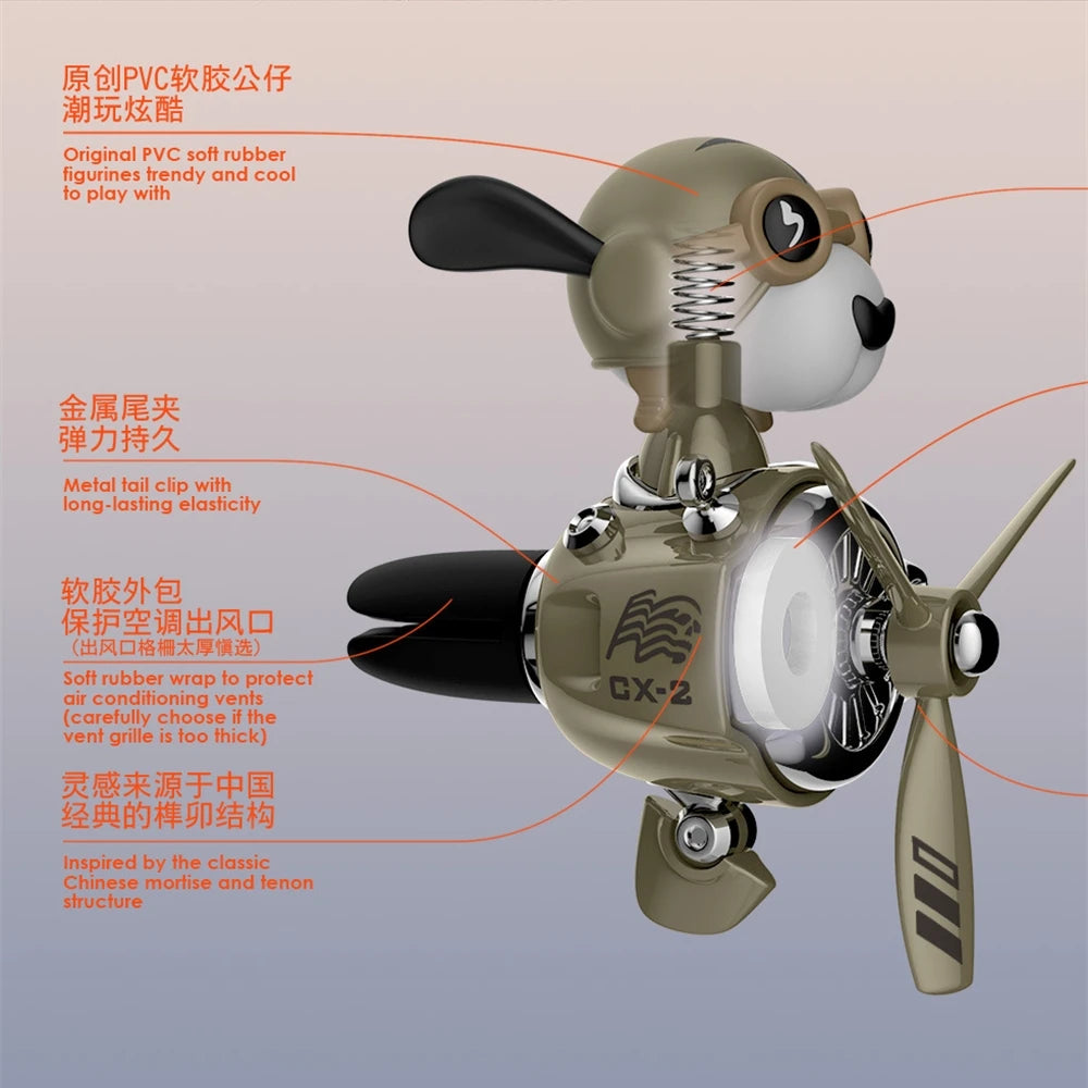 Shaking Head Air Freshener Helicopter Car Air Vent Fragrance Skull Doll Skeleton Car Diffuser Propeller Pilot Air Fresheners