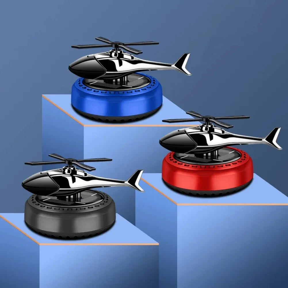 Solar Power Car air freshener Decorative Aromatherapy Propeller rotary perfume diffuser Car Auto Center Console accessories