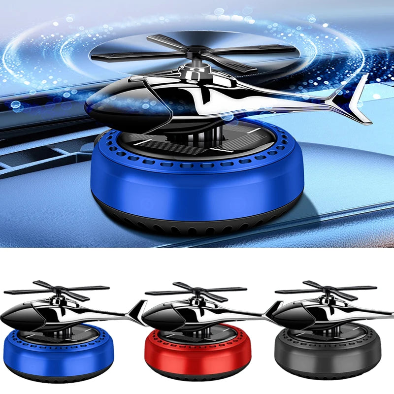 Solar Power Car air freshener Decorative Aromatherapy Propeller rotary perfume diffuser Car Auto Center Console accessories