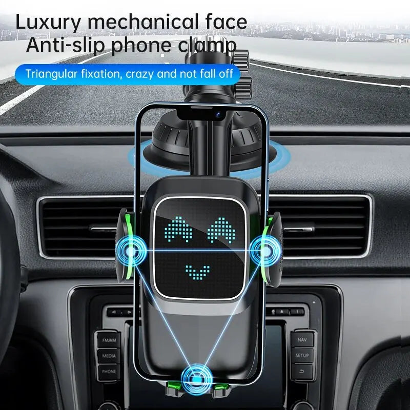 Dashboard and Windshield Phone Mount, Strong Suction Cup with Gel Pad for Stable Viewing