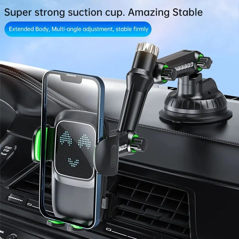 Dashboard and Windshield Phone Mount, Strong Suction Cup with Gel Pad for Stable Viewing