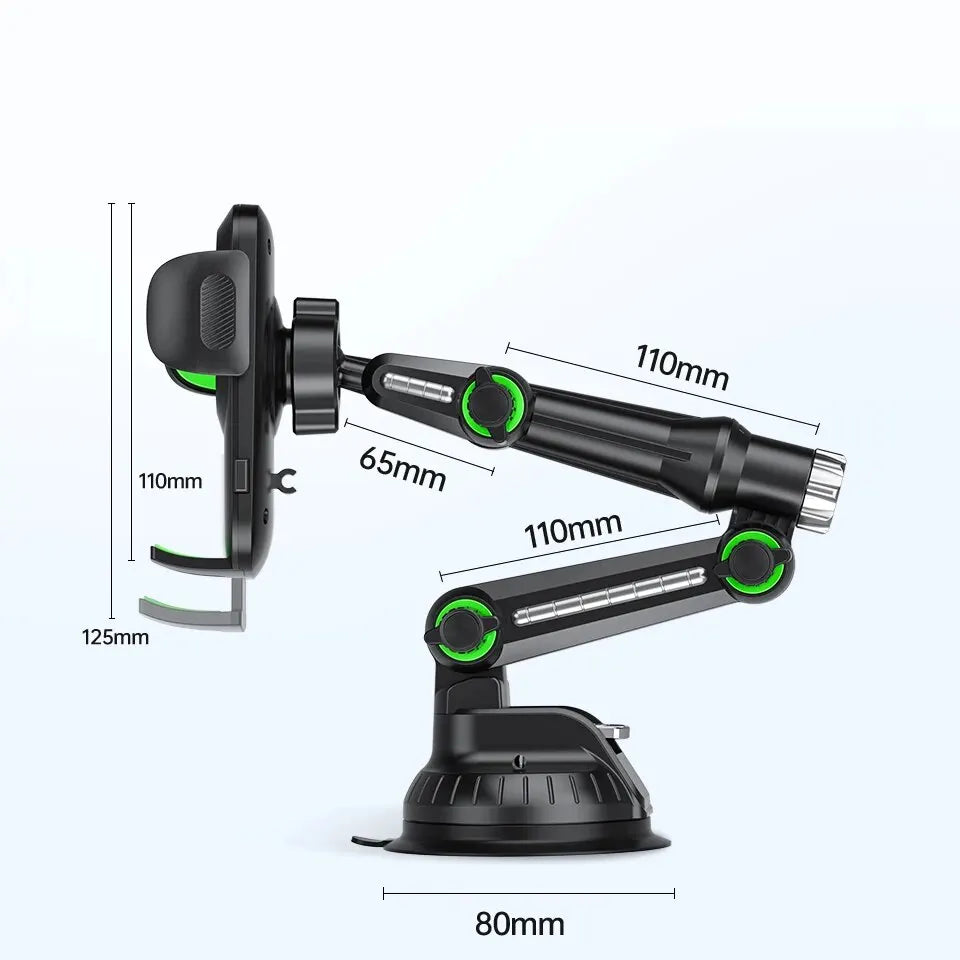 Dashboard and Windshield Phone Mount, Strong Suction Cup with Gel Pad for Stable Viewing